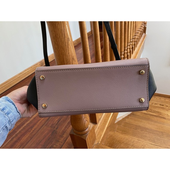 Kate Spade Colour Block Lilac & Black Satchel Handbag - Picture 7 of 7
